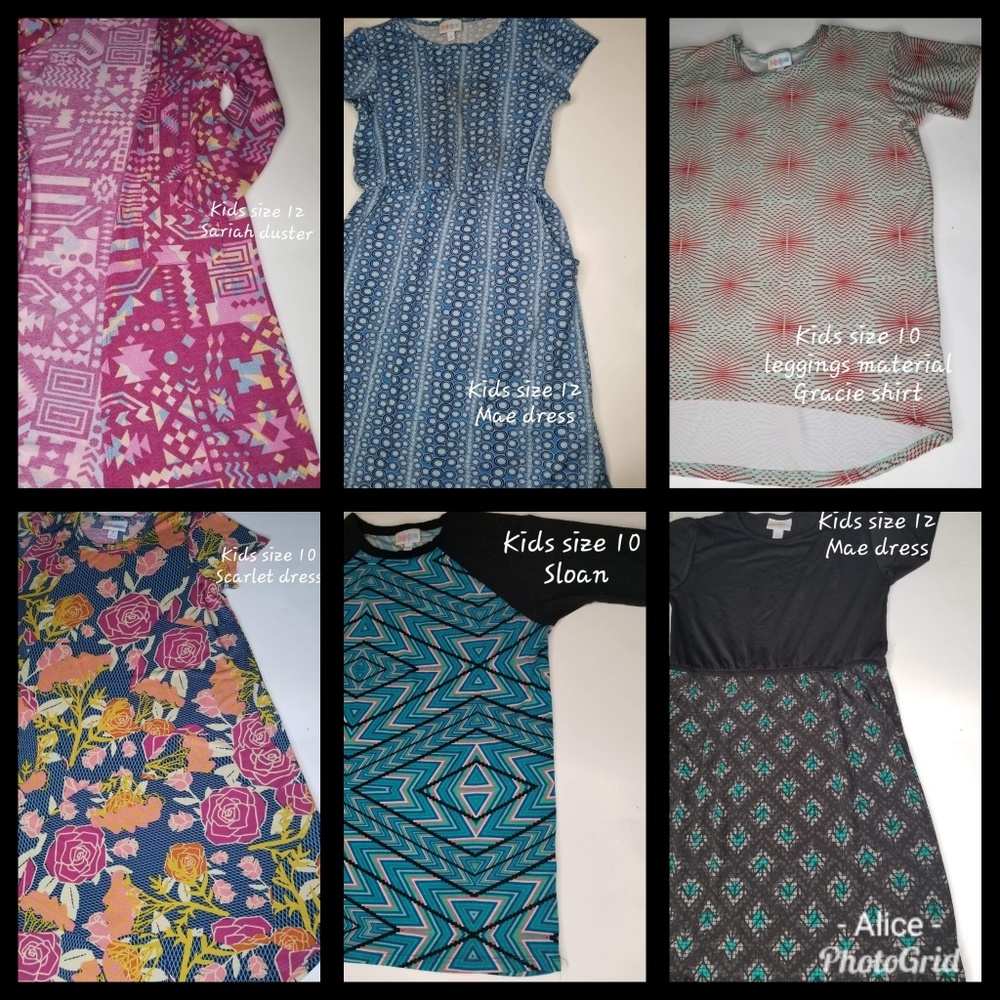 Kids Lularoe Sariah, Mae, Gracie, Scarlet, Sloan